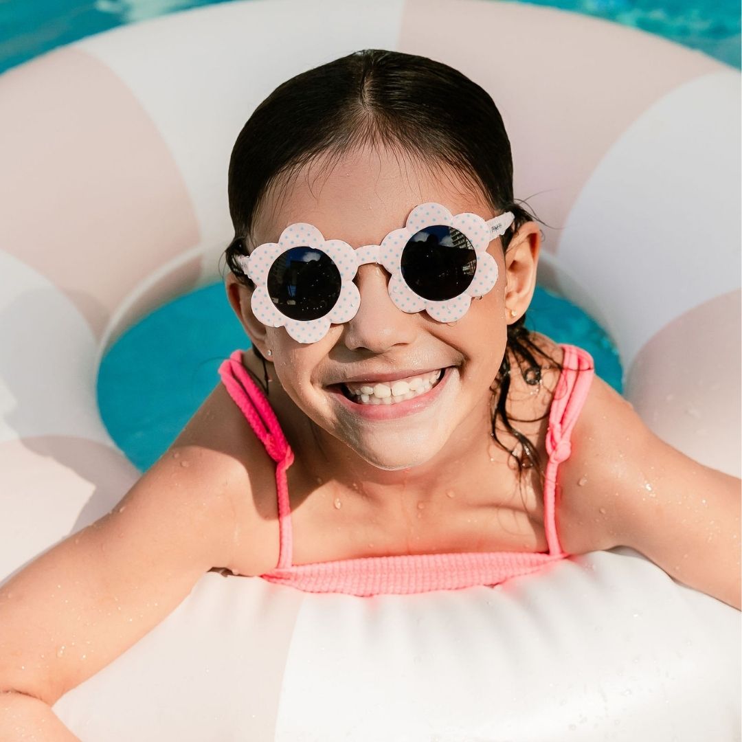 DAISY - Pink with Aqua spot