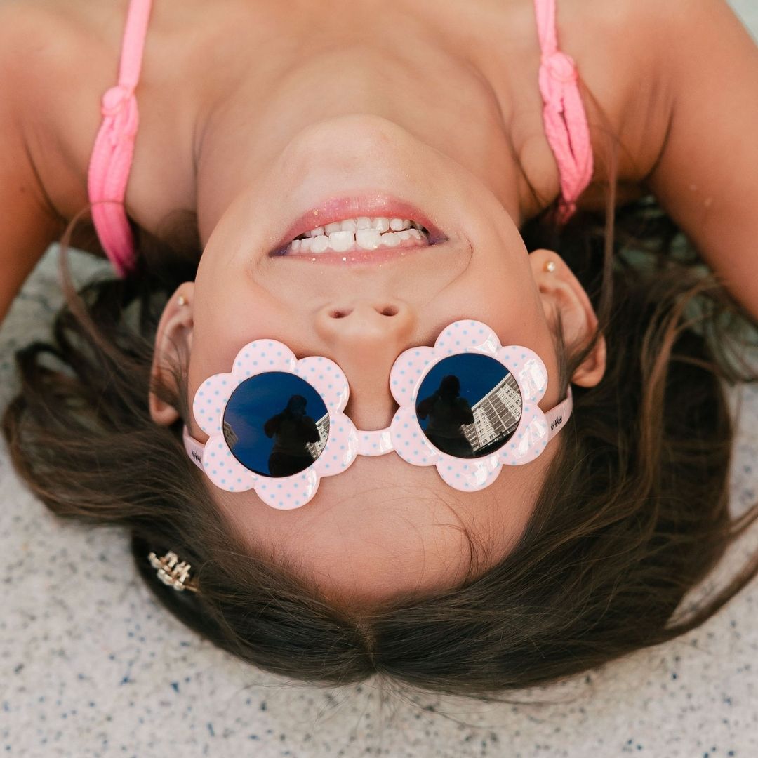 DAISY - Pink with Aqua spot