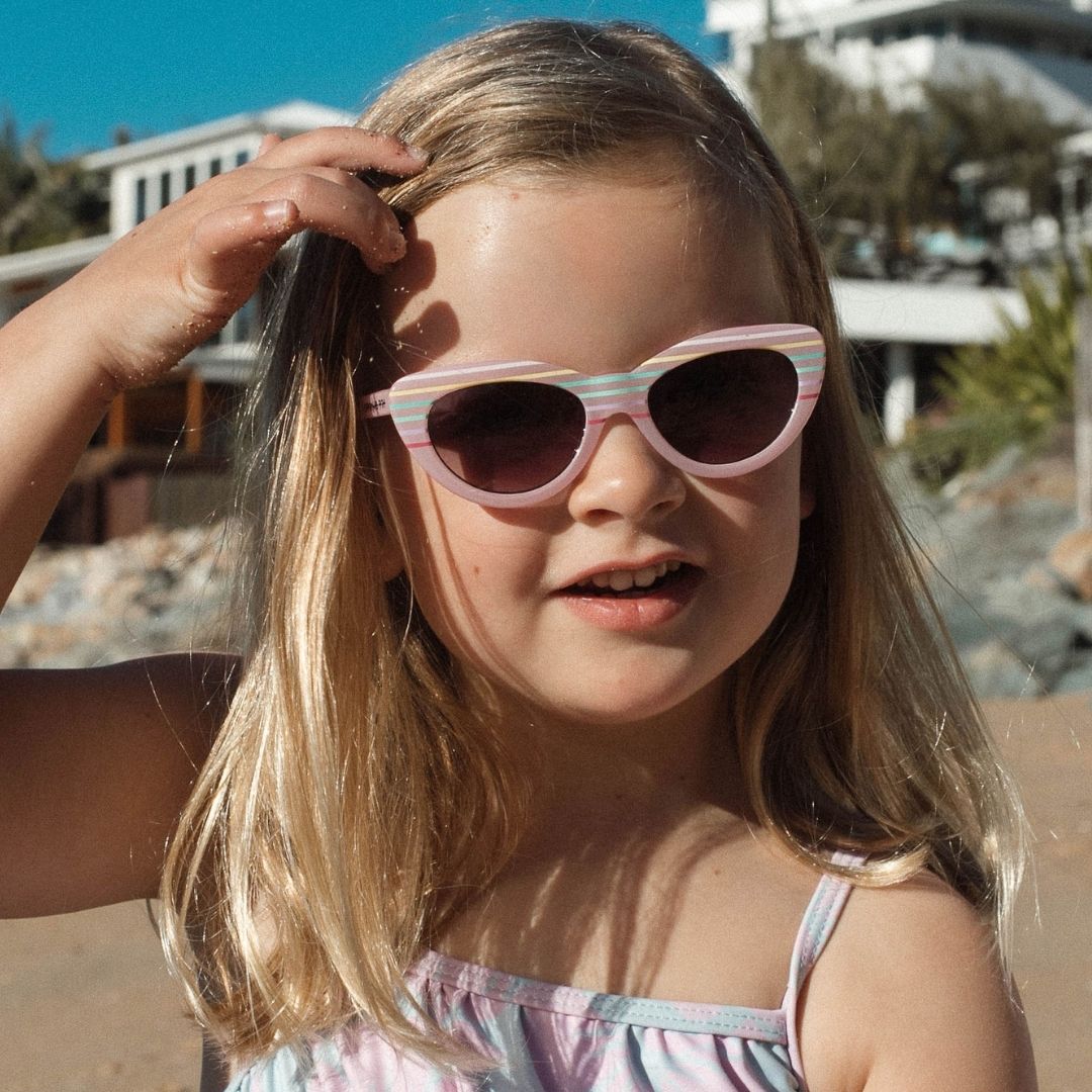 EADIE - Jelly Pink with Rainbow Stripe