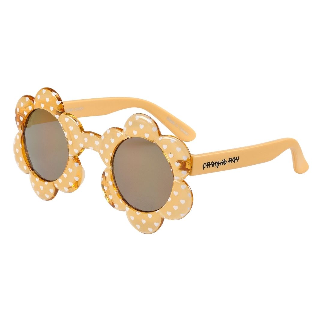 BABY DAISY - Crystal Yellow with White Heart